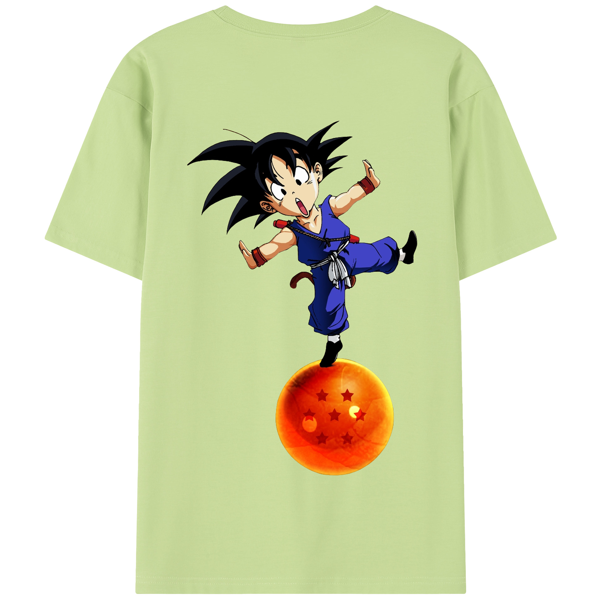 （画像用） ドラゴンボール 孫悟空（そん ごくう）Son Goku カカロット DRAGON BALL Kakarotto 綿100％半袖Tシャツ（背面プリント）